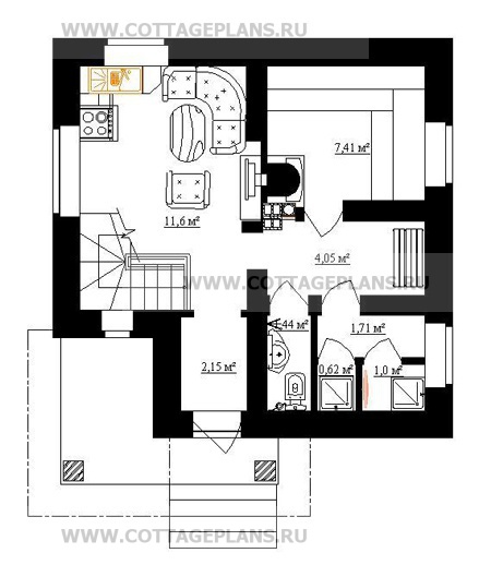 Поэтажные планы проект дома 20-12 общ. площадь 71,0 м2
