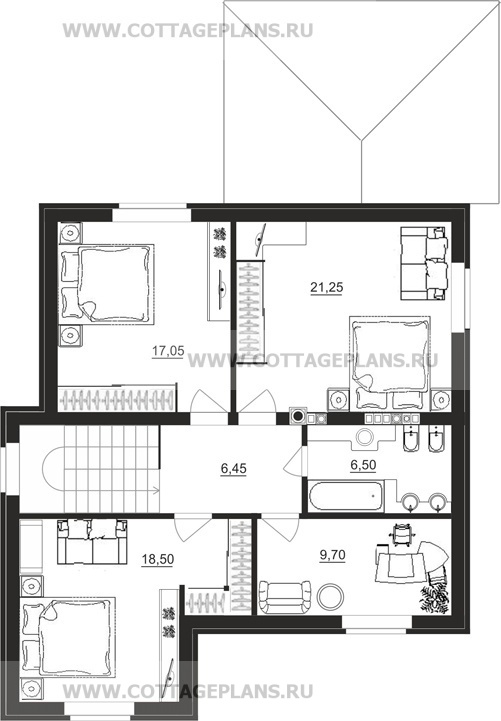 Поэтажные планы проект дома 24-50 общ. площадь 265,30 м2