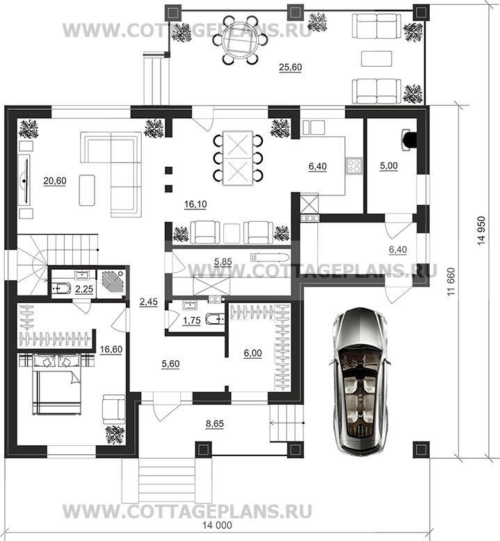 Поэтажные планы проект дома 208-01 общ. площадь 153,55м2