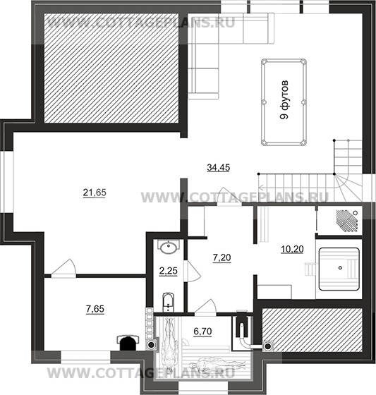 Поэтажные планы проект дома 205-71 общ. площадь 258,60 м2