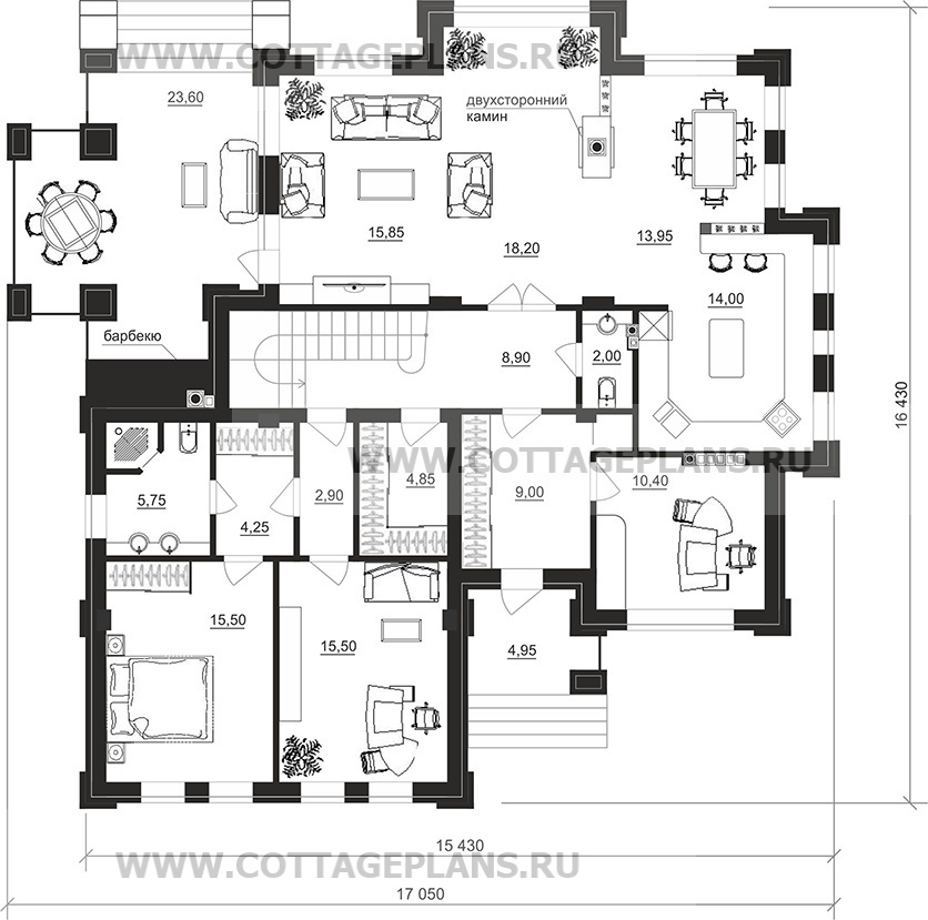 Поэтажные планы проект дома 103-04 общ. площадь 386,90 м2