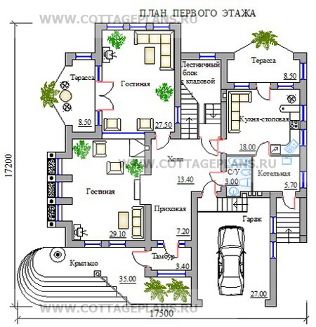 Поэтажные планы проект дома 51-23 общ. площадь 278,5м2