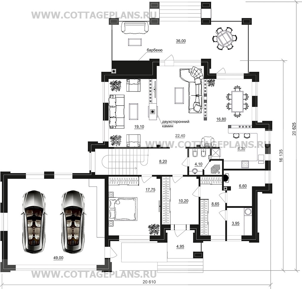 Поэтажные планы проект дома 200-95 общ. площадь 303,95 м2