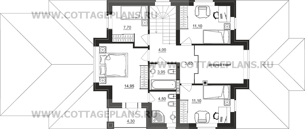 Поэтажные планы проект дома 77-21 общ. площадь 179,00 м2