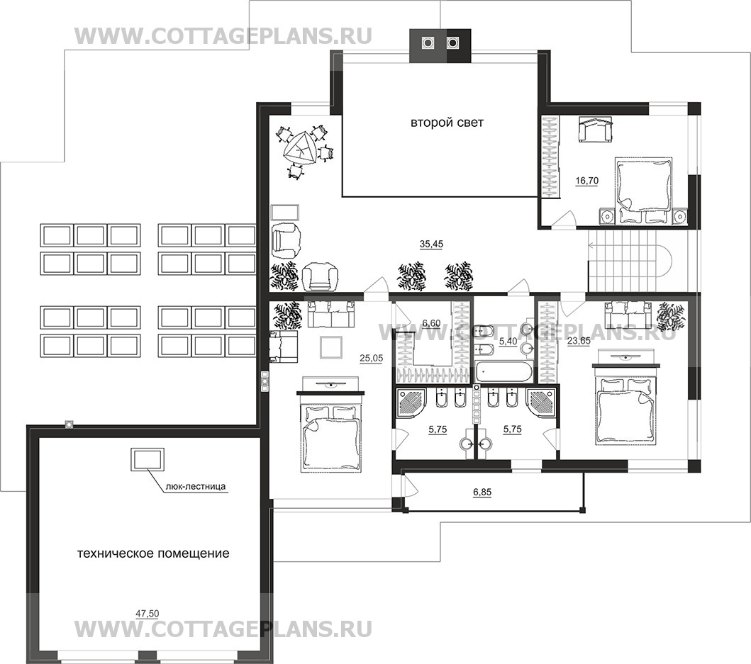 Поэтажные планы проект дома 200-53 общ. площадь 350,40 м2