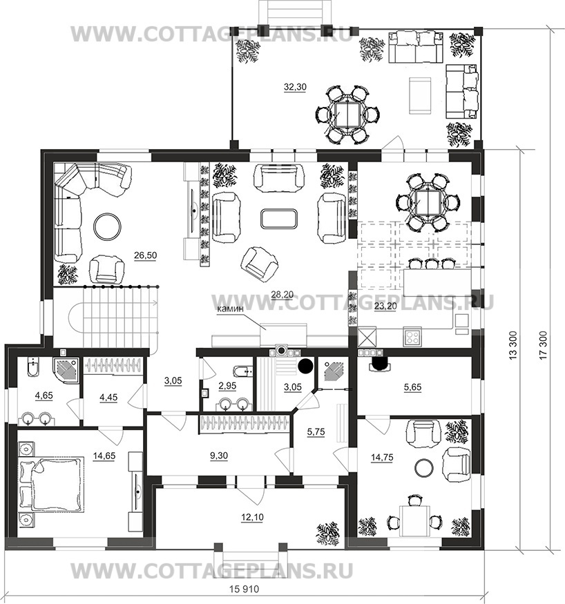 Поэтажные планы проект дома 100-62 общ. площадь 249,25 м2