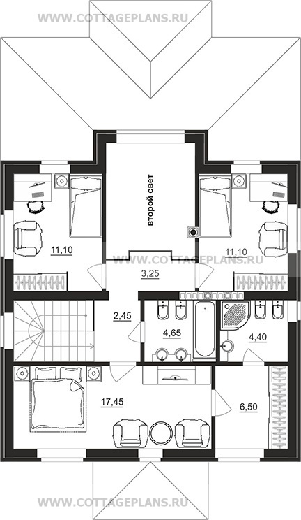 Поэтажные планы проект дома 78-00 общ. площадь 200,50 м2