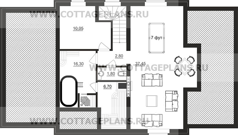 Поэтажные планы проект дома 93-83 общ. площадь 240,25 м2