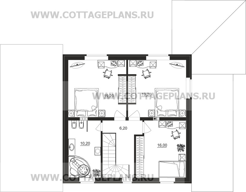Поэтажные планы проект дома 14-66 общ. площадь 173,50 м2