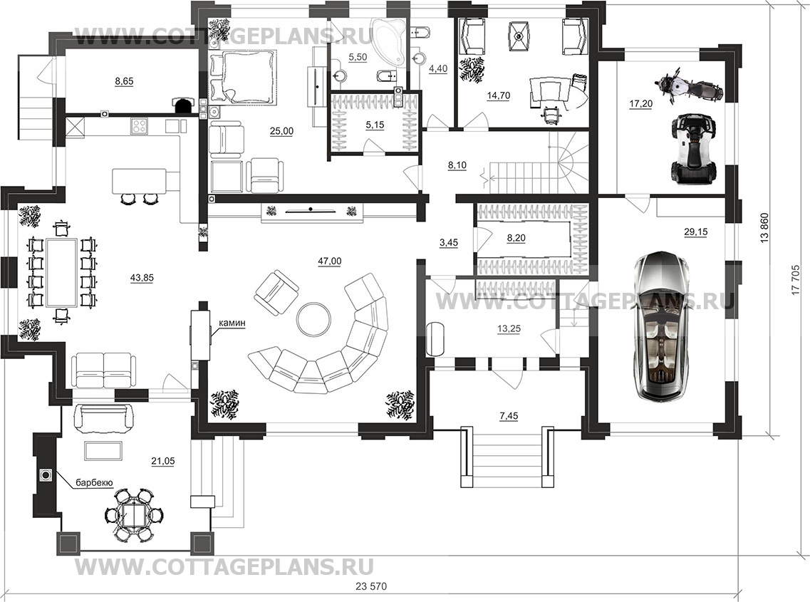 Поэтажные планы проект дома 202-62 общ. площадь 395,50 м2