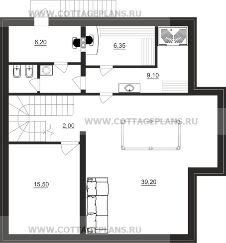 Поэтажные планы проект дома 15-38 общ. площадь 197,75 м2