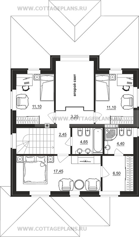Поэтажные планы проект дома 78-06 общ. площадь 201,60 м2
