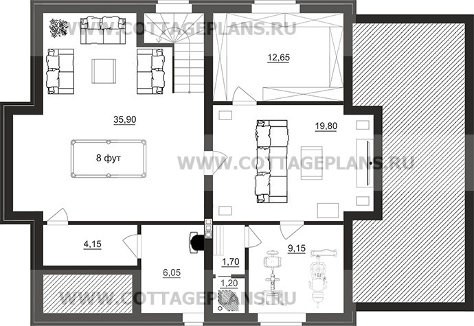Поэтажные планы проект дома 201-42 общ. площадь 266,85 м2