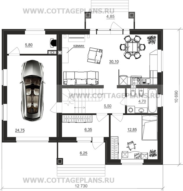 Поэтажные планы проект дома 14-80 общ. площадь 260,85 м2
