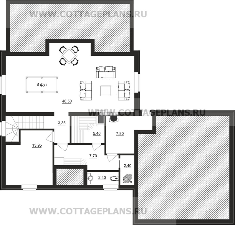 Поэтажные планы проект дома 201-12 общ. площадь 308,25 м2