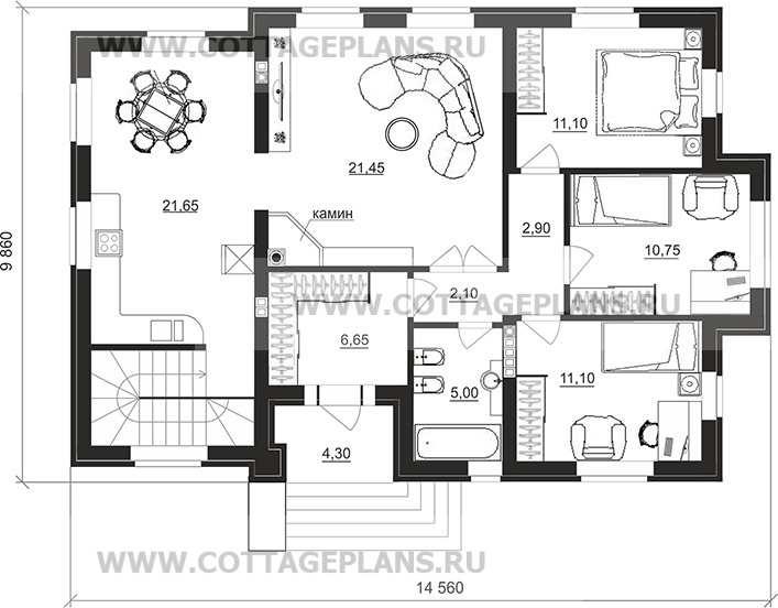 Поэтажные планы проект дома 91-51 общ. площадь 188,80 м2