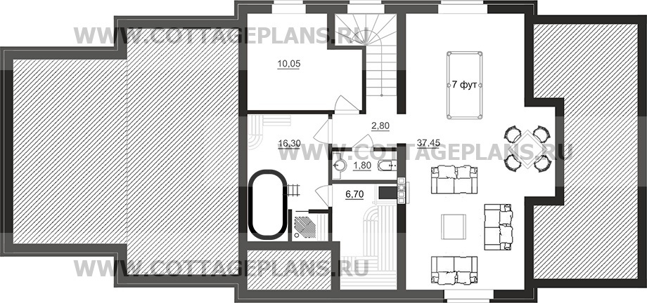 Поэтажные планы проект дома 78-21 общ. площадь 252,40 м2