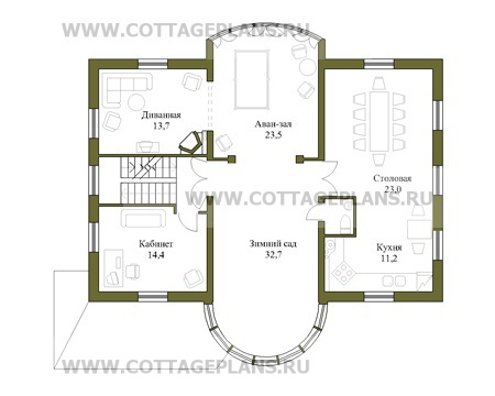 Поэтажные планы проект дома 50-64 общ. площадь 340,0м2