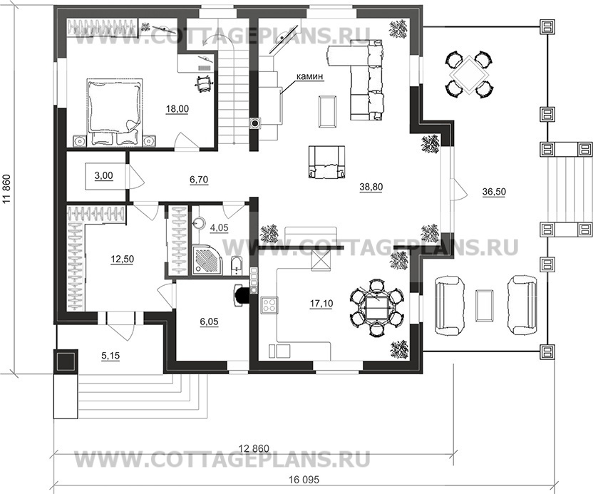 Поэтажные планы проект дома 97-17 общ. площадь 197,40 м2