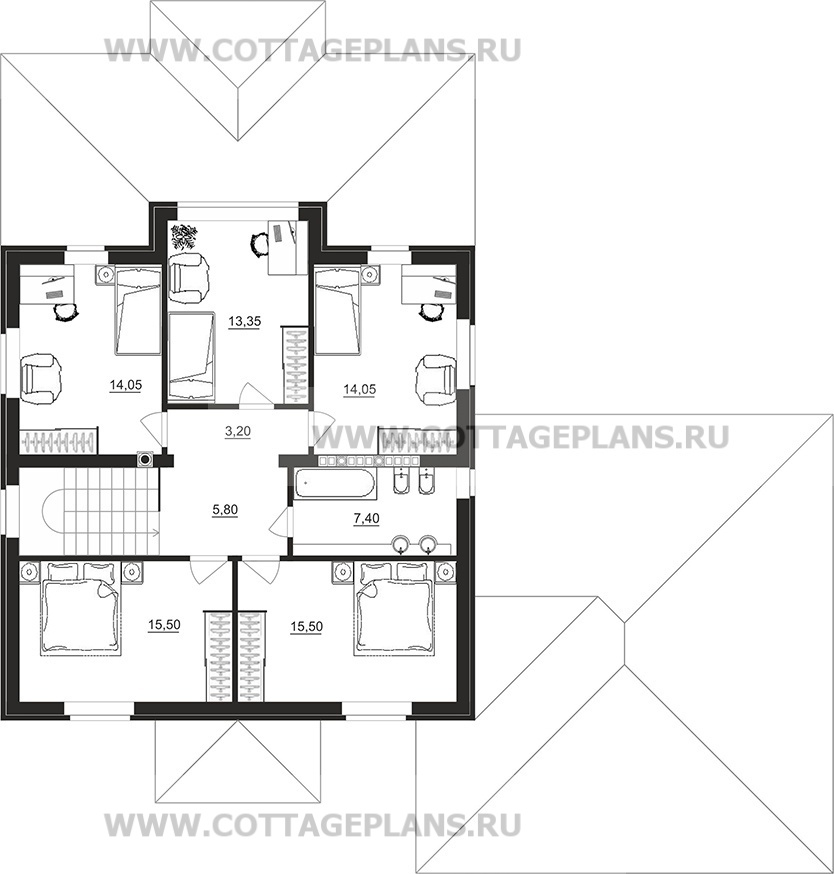 Поэтажные планы проект дома 71-76 общ. площадь 321,45м2