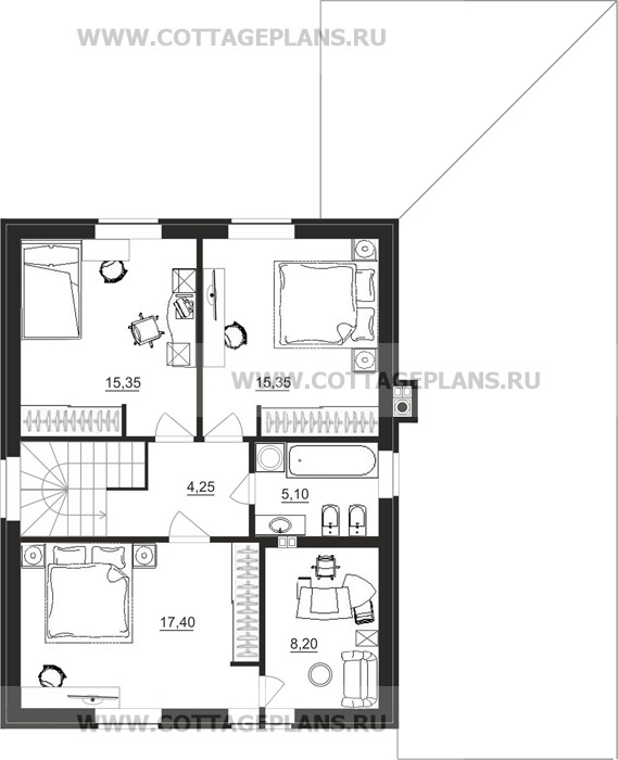 Поэтажные планы проект дома 89-74 общ. площадь 166,80 м2