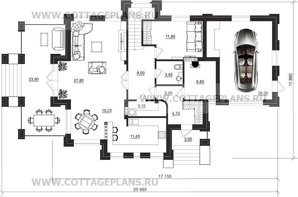 Поэтажные планы проект дома 200-87 общ. площадь 202,95 м2