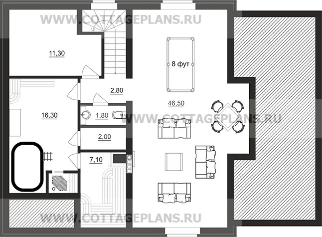Поэтажные планы проект дома 71-80 общ. площадь 260,15 м2