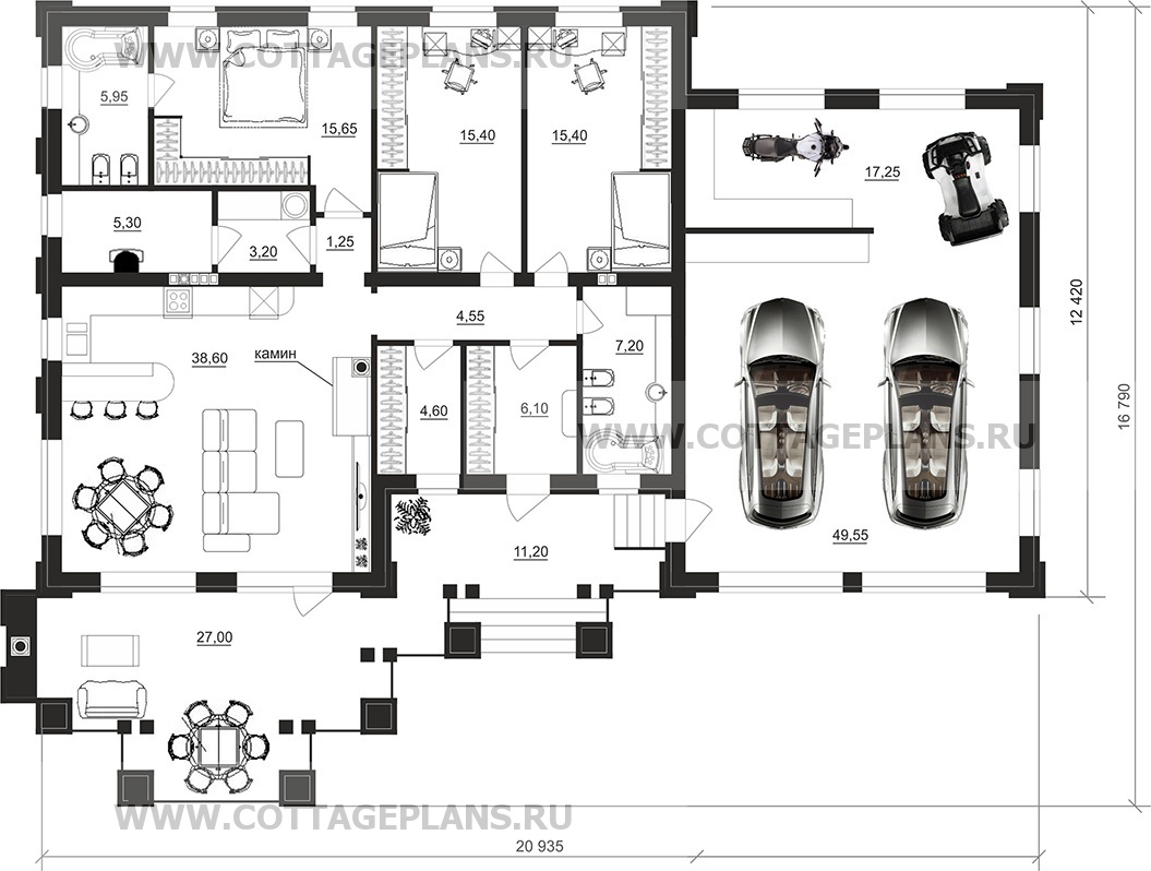Поэтажные планы проект дома 90-83 общ. площадь 189,70 м2