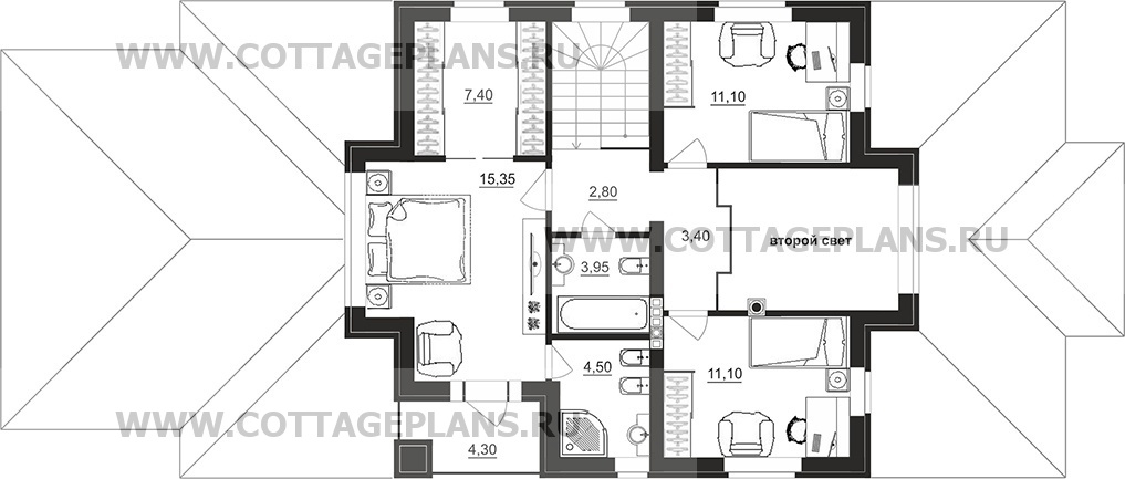 Поэтажные планы проект дома 200-67 общ. площадь 177,70 м2