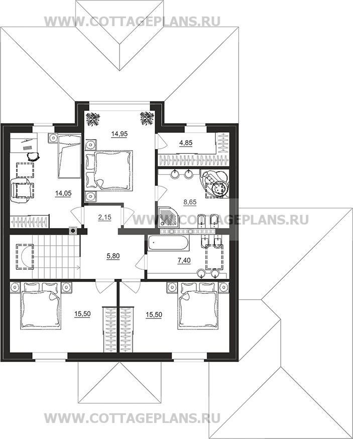 Поэтажные планы проект дома 78-95 общ. площадь 297,55 м2