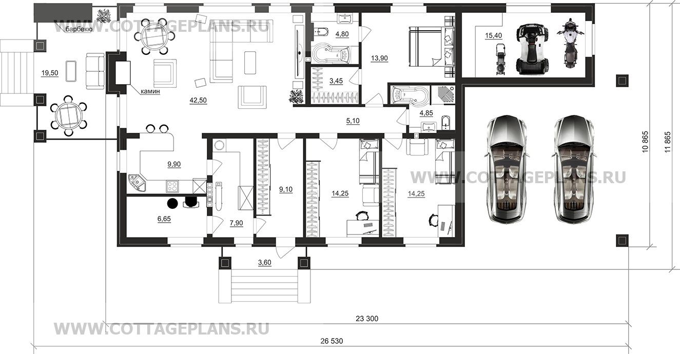 Поэтажные планы проект дома 702-22 общ. площадь 152,05м2