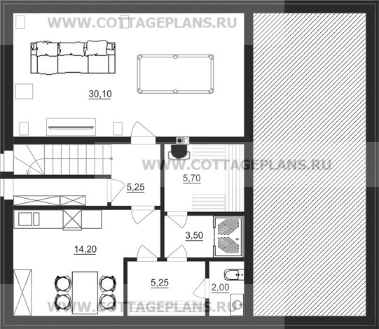 Поэтажные планы проект дома 14-60 общ. площадь 194,55 м2