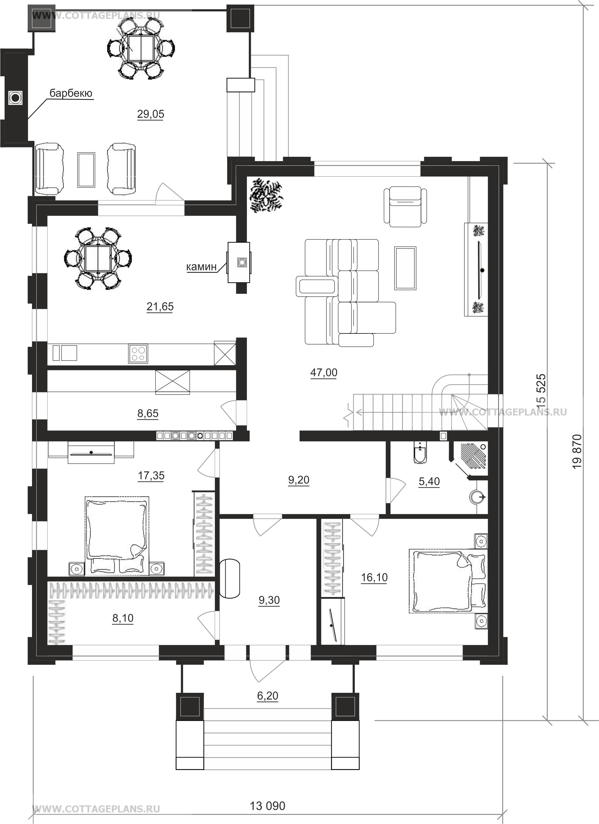 Поэтажные планы проект дома 203-89 общ. площадь 390,45 м2