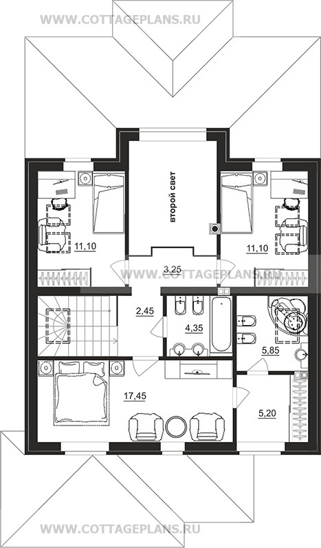 Поэтажные планы проект дома 100-00 общ. площадь 139,85 м2