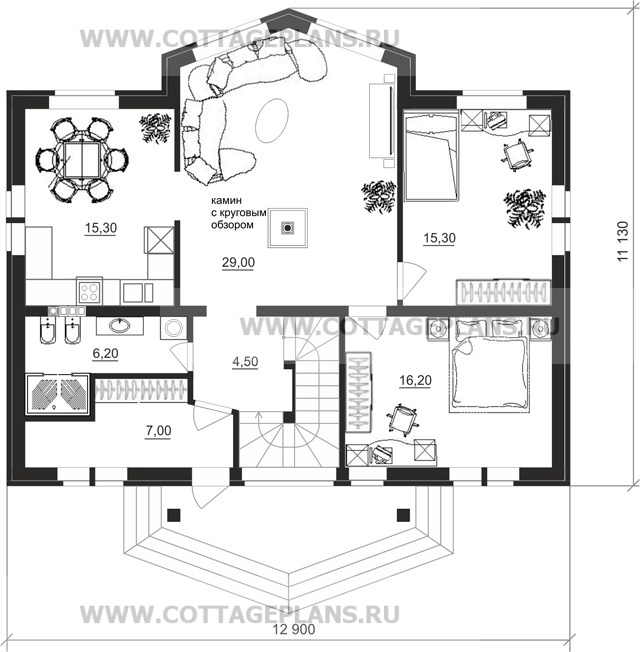 Поэтажные планы проект дома 14-66 общ. площадь 267,90 м2