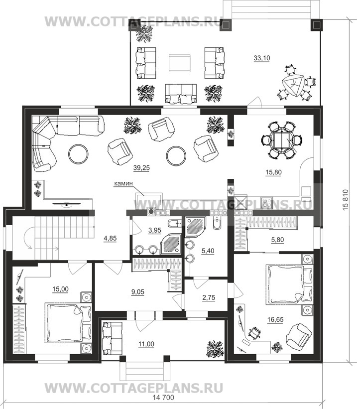 Поэтажные планы проект дома 24-53 общ. площадь 357,25 м2