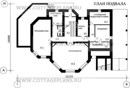 Поэтажные планы проект дома 47-83 общ. площадь 447,3 м2