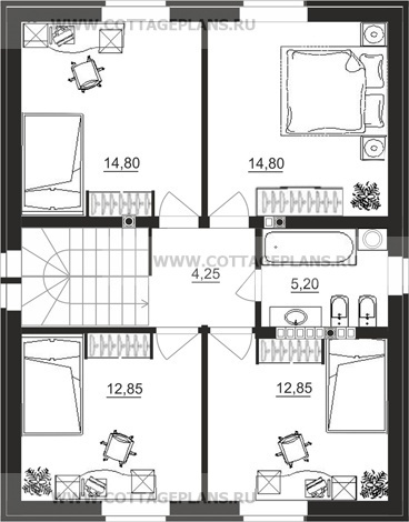 Поэтажные планы проект дома 15-99 общ. площадь 194,55 м2