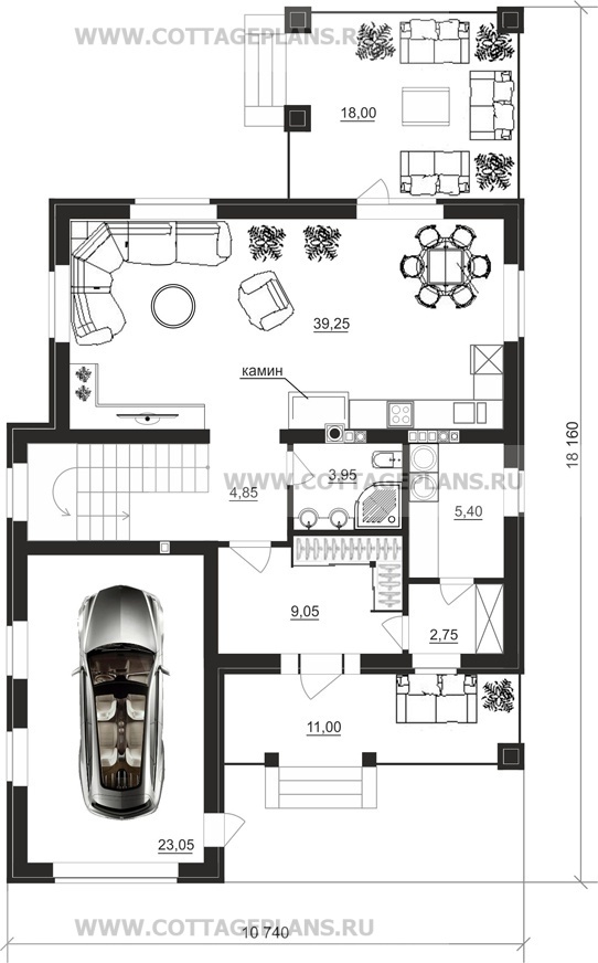 Поэтажные планы проект дома 24-55 общ. площадь 260,85 м2