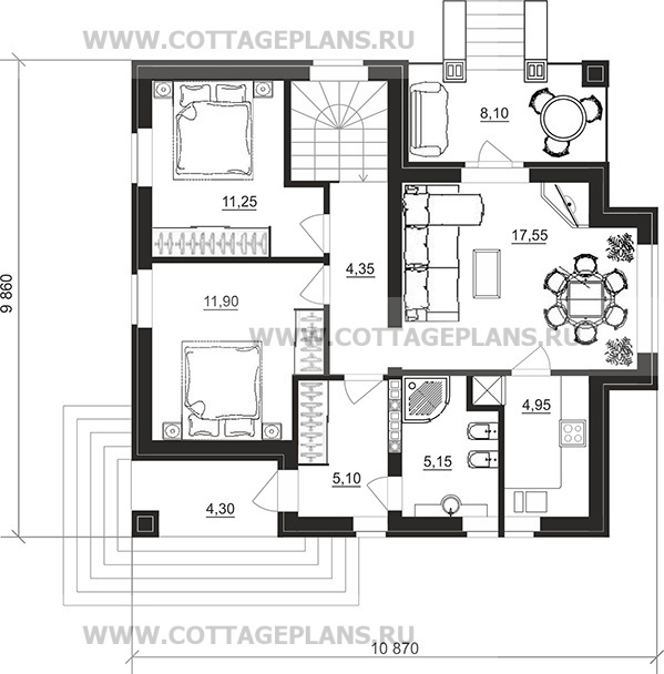 Поэтажные планы проект дома 91-43 общ. площадь 137,90 м2