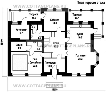 Поэтажные планы проект дома 47-20 общ. площадь 355,11 м2