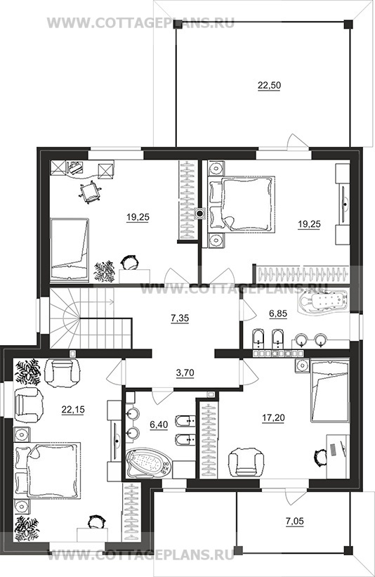 Поэтажные планы проект дома 88-63 общ. площадь 324,00 м2