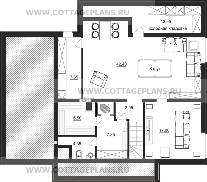 Поэтажные планы проект дома 15-31 общ. площадь 341,90 м2