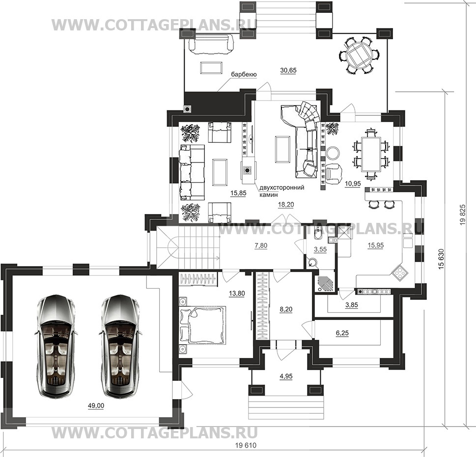 Поэтажные планы проект дома 201-94 общ. площадь 366,80 м2