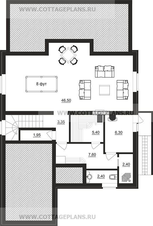 Поэтажные планы проект дома 201-01 общ. площадь 247,45 м2