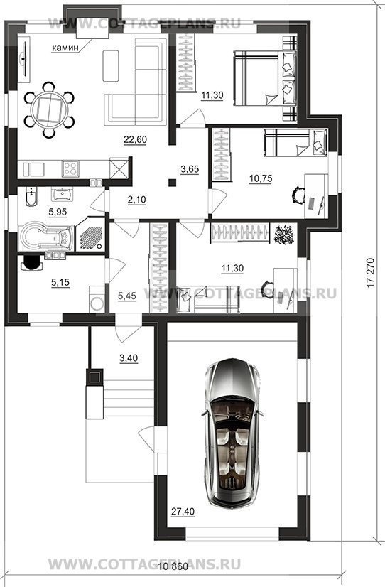 Поэтажные планы проект дома 900-39 общ. площадь 105,65 м2