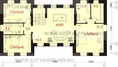 Поэтажные планы проект дома 47-53 общ. площадь 317,3 м2