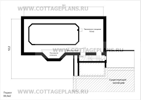 Поэтажные планы проект дома 47-03 общ. площадь 266 м2