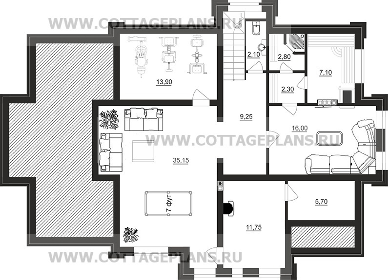 Поэтажные планы проект дома 101-79 общ. площадь 317,40 м2