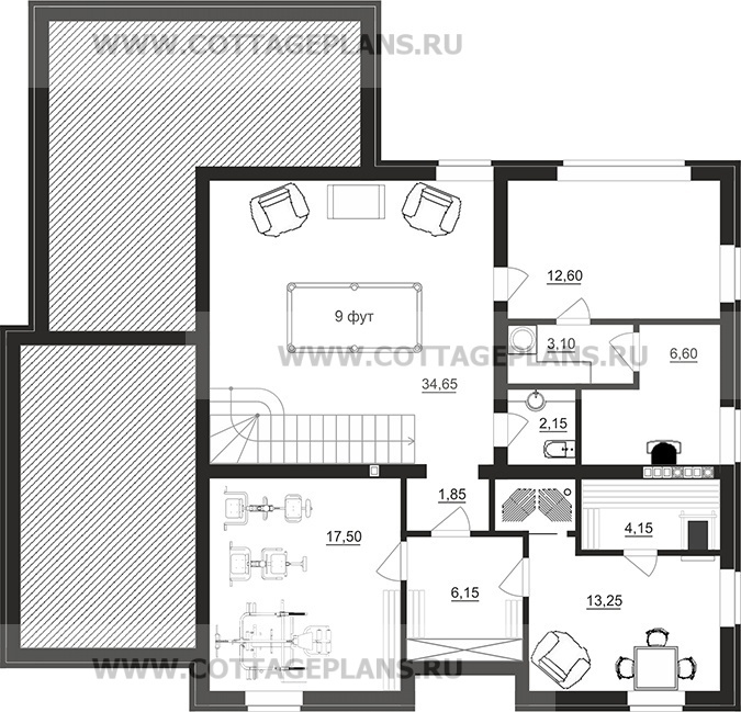 Поэтажные планы проект дома 96-73 общ. площадь 301,80 м2